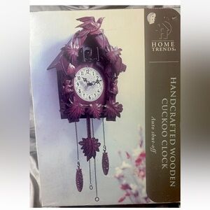 Home Trends Hand Crafted Wooden Cuckoo Clock DY001 Auto Shut Off NOS